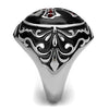 WildKlass Stainless Steel Ring High Polished (no Plating) Men Top Grade Crystal Siam-WildKlass Jewelry