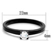 WildKlass Stainless Steel Ring IP Black Women AAA Grade CZ Clear-WildKlass Jewelry