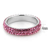 WildKlass Stainless Steel Ring High Polished Women Top Grade Crystal Rose-WildKlass Jewelry