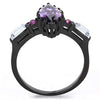 WildKlass Stainless Steel Ring IP Women AAA Grade CZ Amethyst-WildKlass Jewelry