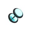 Iridescent Metallic Coat Acrylic WildKlass Fake Plug with O-Rings-WildKlass Jewelry