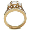 WildKlass Stainless Steel Ring IP Rose Gold Elegant Women AAA Grade CZ Clear-WildKlass Jewelry