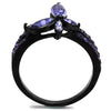WildKlass Stainless Steel Ring IP Women Top Grade Crystal Tanzanite-WildKlass Jewelry