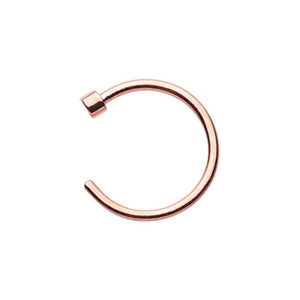 Rose Gold PVD Basic WildKlass Nose Hoop Ring-WildKlass Jewelry