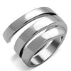 WildKlass Stainless Steel Spiral Ring High Polished (no Plating) Women-WildKlass Jewelry