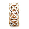 WildKlass Stainless Steel Ring IP Rose Gold Women Epoxy White-WildKlass Jewelry