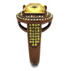 WildKlass Stainless Steel Ring IP Coffee Light Women AAA Grade CZ Topaz-WildKlass Jewelry