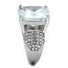 WildKlass Stainless Steel Ring High Polished (no Plating) Women AAA Grade CZ Clear-WildKlass Jewelry