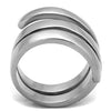 WildKlass Stainless Steel Spiral Ring High Polished (no Plating) Women-WildKlass Jewelry