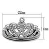 WildKlass Stainless Steel Ring High Polished (no Plating) Women Top Grade Crystal Clear-WildKlass Jewelry