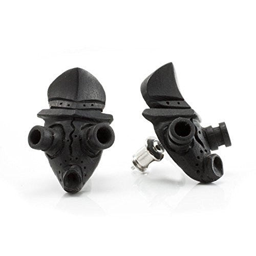 Gas Mask WildKlass Makerpin Earring Studs-WildKlass Jewelry