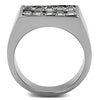 WildKlass Stainless Steel Ring High Polished Men Leather Assorted-WildKlass Jewelry