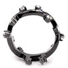 WildKlass Stainless Steel Ring IP Light Black (IP Gun) Women AAA Grade CZ Clear-WildKlass Jewelry