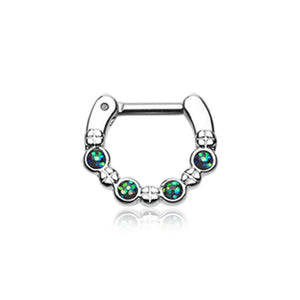 Classic Aurea Sparkle WildKlass Septum Clicker-WildKlass Jewelry