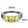 WildKlass Stainless Steel Ring Two-Tone IP Gold Women AAA Grade CZ Topaz-WildKlass Jewelry