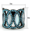 WildKlass Stainless Steel Halloween Ring IP Black Women Precious Stone White-WildKlass Jewelry