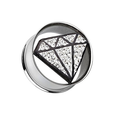 Urban Diamond Multi-Sprinkle Dot Tunnel WildKlass Ear Gauge Plug-WildKlass Jewelry