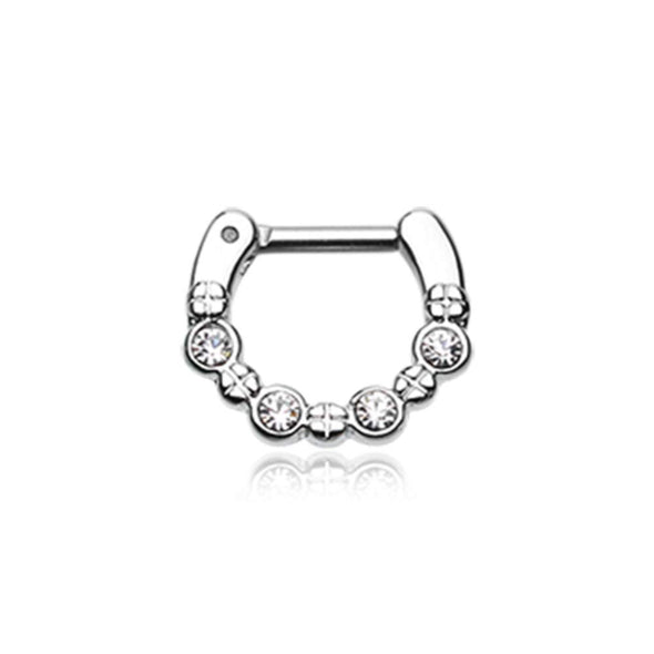 Elan Multi-Gem WildKlass Septum Clicker-WildKlass Jewelry