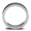 WildKlass Stainless Steel Ring High Polished Men Epoxy Jet-WildKlass Jewelry