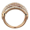 WildKlass Stainless Steel Ring IP Rose Gold Women Top Grade Crystal Clear-WildKlass Jewelry