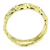 WildKlass Stainless Steel Ring IP Gold Women Top Grade Crystal Clear-WildKlass Jewelry