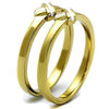 WildKlass Stainless Steel Ring IP Gold Women Epoxy White-WildKlass Jewelry