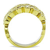 WildKlass Stainless Steel Pave Ring IP Gold Women Top Grade Crystal Clear-WildKlass Jewelry