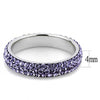 WildKlass Stainless Steel Ring High Polished Women Top Grade Crystal Tanzanite-WildKlass Jewelry