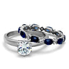 WildKlass Stainless Steel Ring High Polished Women AAA Grade CZ Clear-WildKlass Jewelry