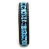 WildKlass Stainless Steel Ring IP Black Women Top Grade Crystal Sea Blue-WildKlass Jewelry