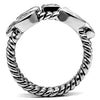 WildKlass Stainless Steel Ring High Polished Women AAA Grade CZ Clear-WildKlass Jewelry