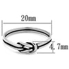 WildKlass Stainless Steel Promise Ring High Polished (no Plating) Women-WildKlass Jewelry