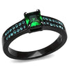 WildKlass Stainless Steel Ring IP Women Synthetic Emerald-WildKlass Jewelry