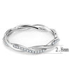 WildKlass Stainless Steel Ring High Polished Women AAA Grade CZ Clear-WildKlass Jewelry