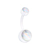 WildKlass Jewelry Hologram Bio Flexible Shaft Acrylic Ball Belly Button Ring-WildKlass Jewelry