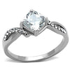 WildKlass Stainless Steel Ring High Polished (no Plating) Women AAA Grade CZ Clear-WildKlass Jewelry