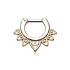 Golden Acerose Filigree WildKlass Septum Clicker-WildKlass Jewelry
