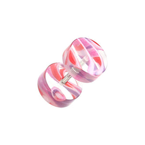 Marble Inlay UV Acrylic Fake WildKlass Plug-WildKlass Jewelry