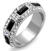 WildKlass Stainless Steel Ring High Polished (no Plating) Women Top Grade Elegant Crystal Jet-WildKlass Jewelry