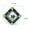 WildKlass Stainless Steel Ring IP Gold Women Synthetic Clear-WildKlass Jewelry
