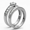 WildKlass Stainless Steel Wedding Ring High Polished (no Plating) Women AAA Grade CZ Clear-WildKlass Jewelry