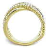 WildKlass Stainless Steel Ring Two-Tone IP Gold Women Top Grade Crystal Clear-WildKlass Jewelry