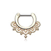 Golden Celestial Filigree WildKlass Septum Clicker-WildKlass Jewelry