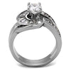 WildKlass Stainless Steel Ring No Plating Women AAA Grade CZ Clear-WildKlass Jewelry