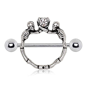 316L Stainless Steel Double Skeleton WildKlass Nipple Shield-WildKlass Jewelry