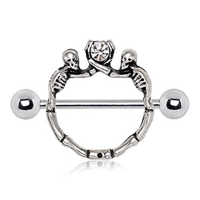 316L Stainless Steel Double Skeleton WildKlass Nipple Shield-WildKlass Jewelry