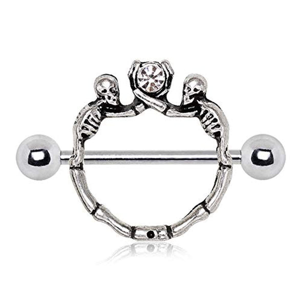 316L Stainless Steel Double Skeleton WildKlass Nipple Shield-WildKlass Jewelry