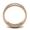 WildKlass Stainless Steel Ring Two-Tone IP Rose Gold Men-WildKlass Jewelry