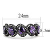WildKlass Stainless Steel Ring IP Women AAA Grade CZ Amethyst-WildKlass Jewelry