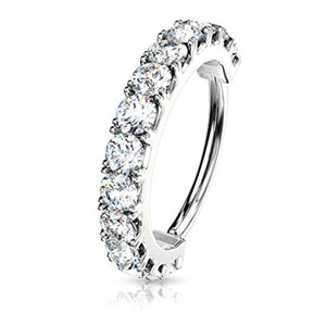WildKlass CZ Lined Bendable Hoops Nose, Cartilage, Daith, and More-WildKlass Jewelry